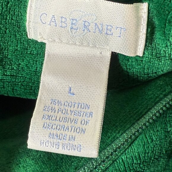 Cabernet Zip House Coat, Robe Jewel Green Full Length Size Large - Picture 2 of 7